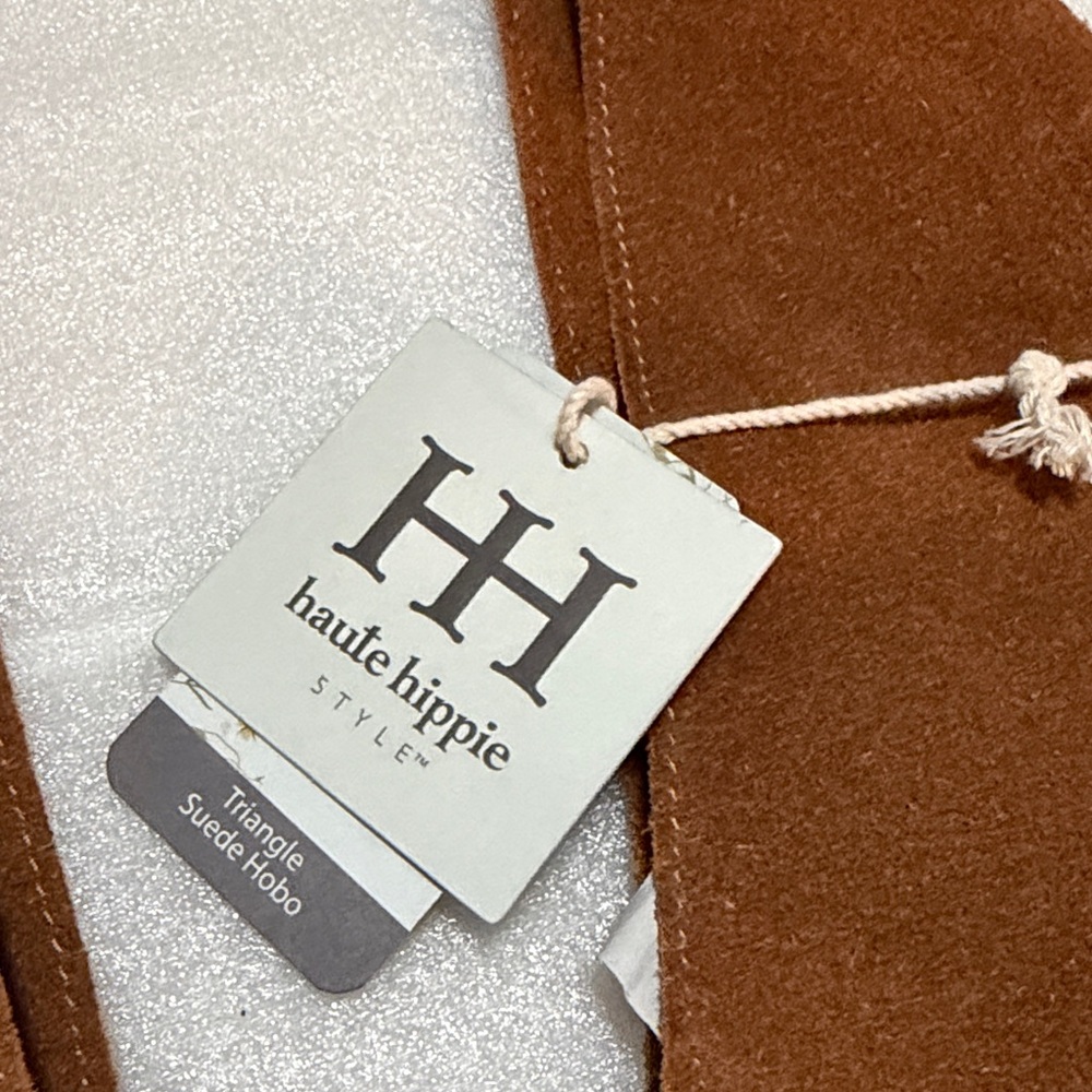 Haute Hippie Suede Brown Shoulder Hobo Bag Soft NWT - Picture 5 of 7